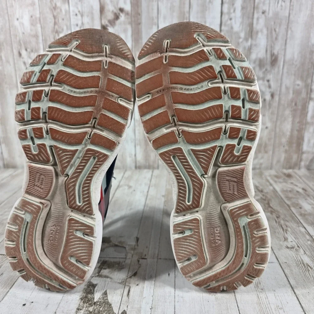 Brooks Ghost 15 Womens Running Shoes Navy Blue Red 1203801B497 Size 7 B Medium